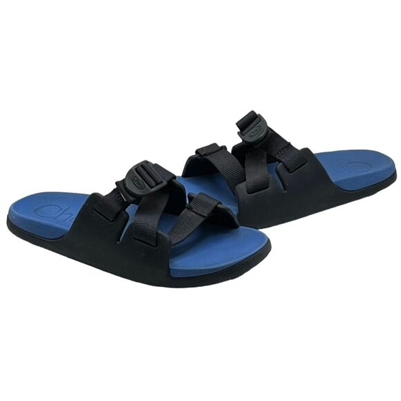 Chaco Sandals Kids Juniors 3 Blue Chillos Slides Slip On Z Straps Outdoor Beach - Picture 1 of 16